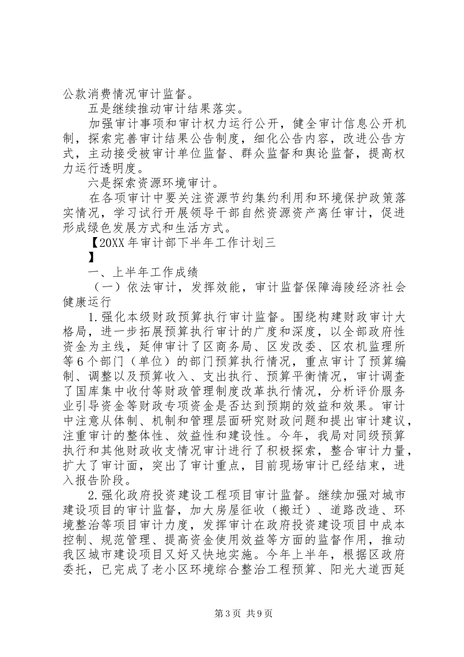 2024年审计部下半年工作计划_第3页