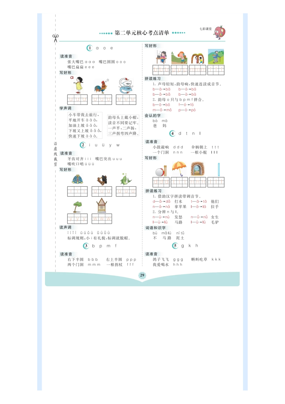 1年级语文上册：核心考点清单_第3页