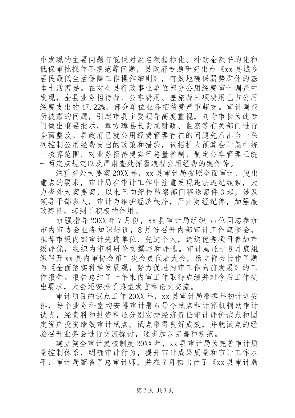 2024年审计局工作总结范文_第2页