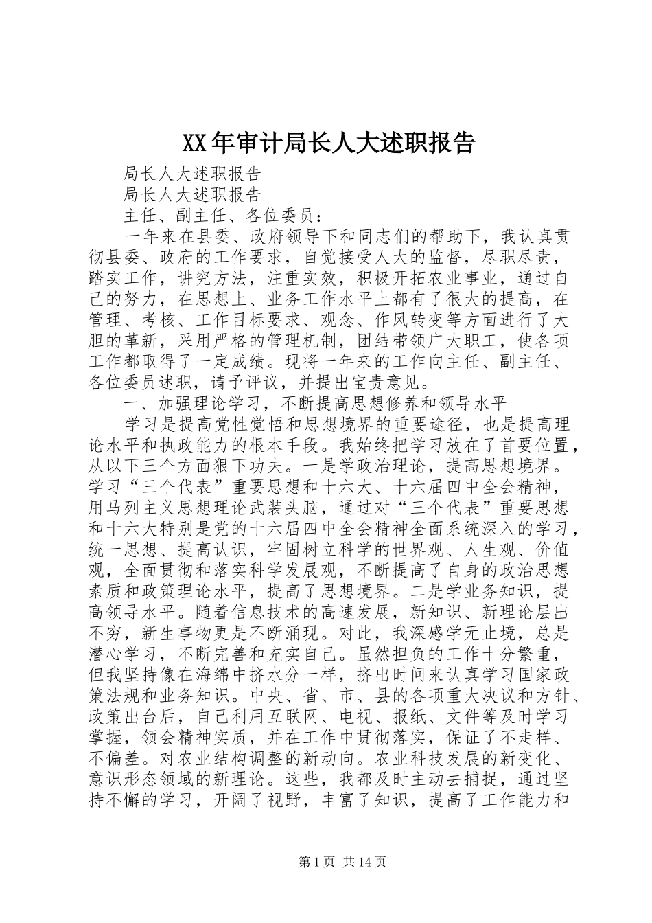 2024年审计局长人大述职报告_第1页