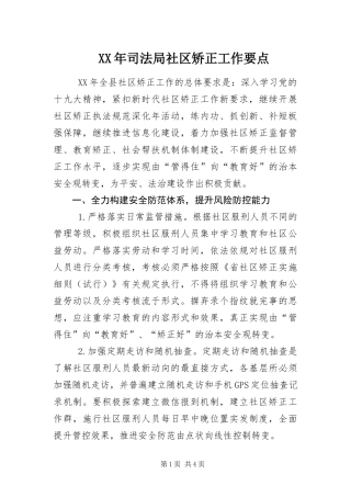 2024年司法局社区矫正工作要点