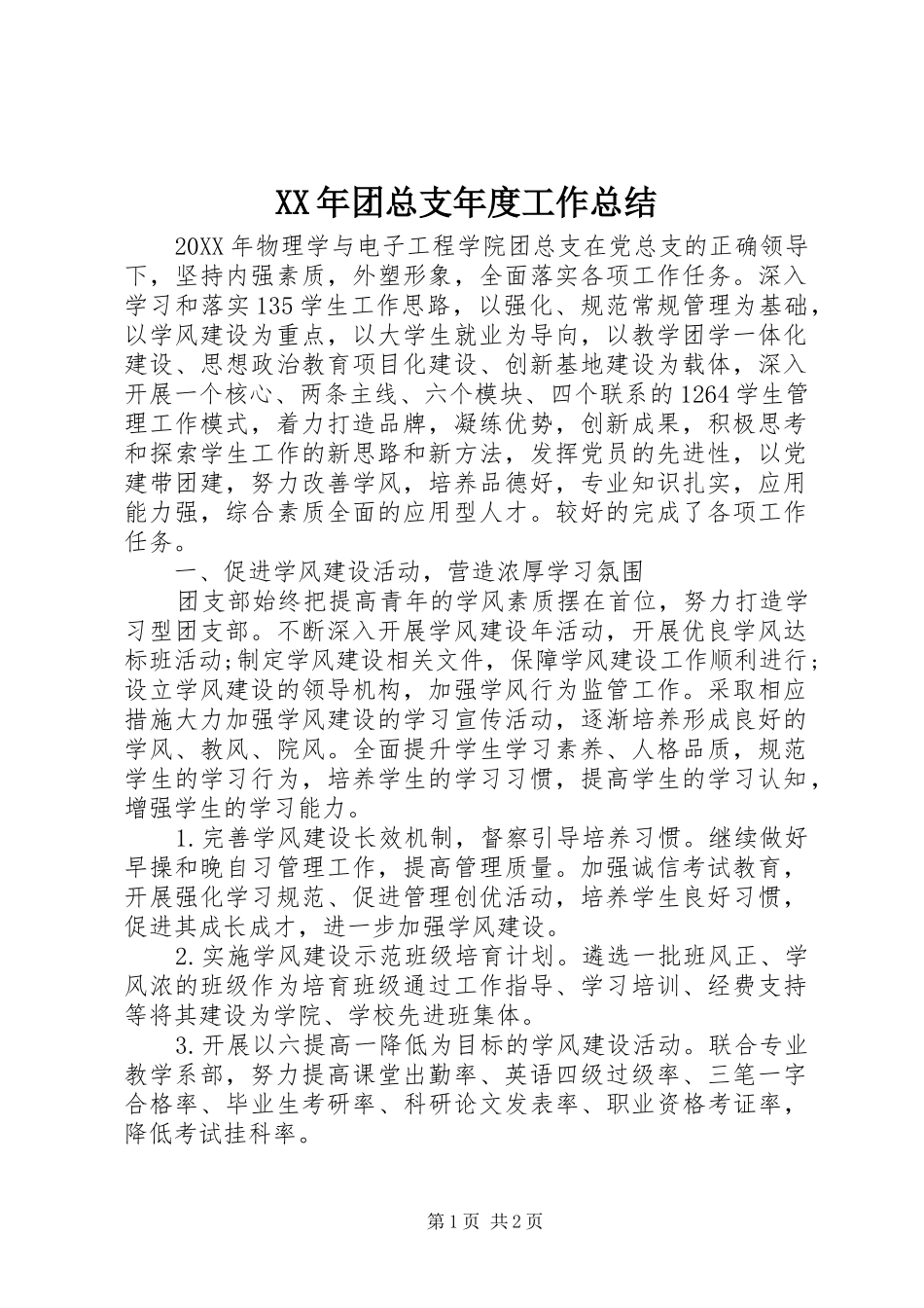 2024年团总支年度工作总结_第1页