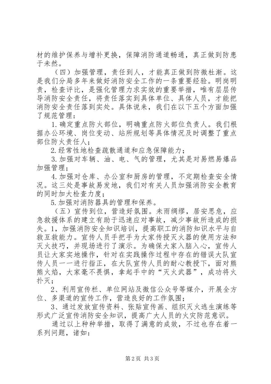 2024年夏季消防安全工作总结_第2页