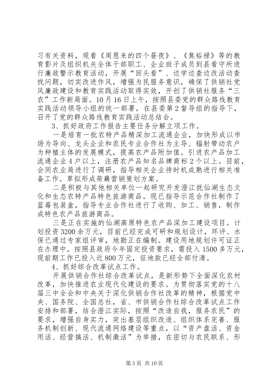 2024年县供销社经济建设工作总结明年计划_第3页