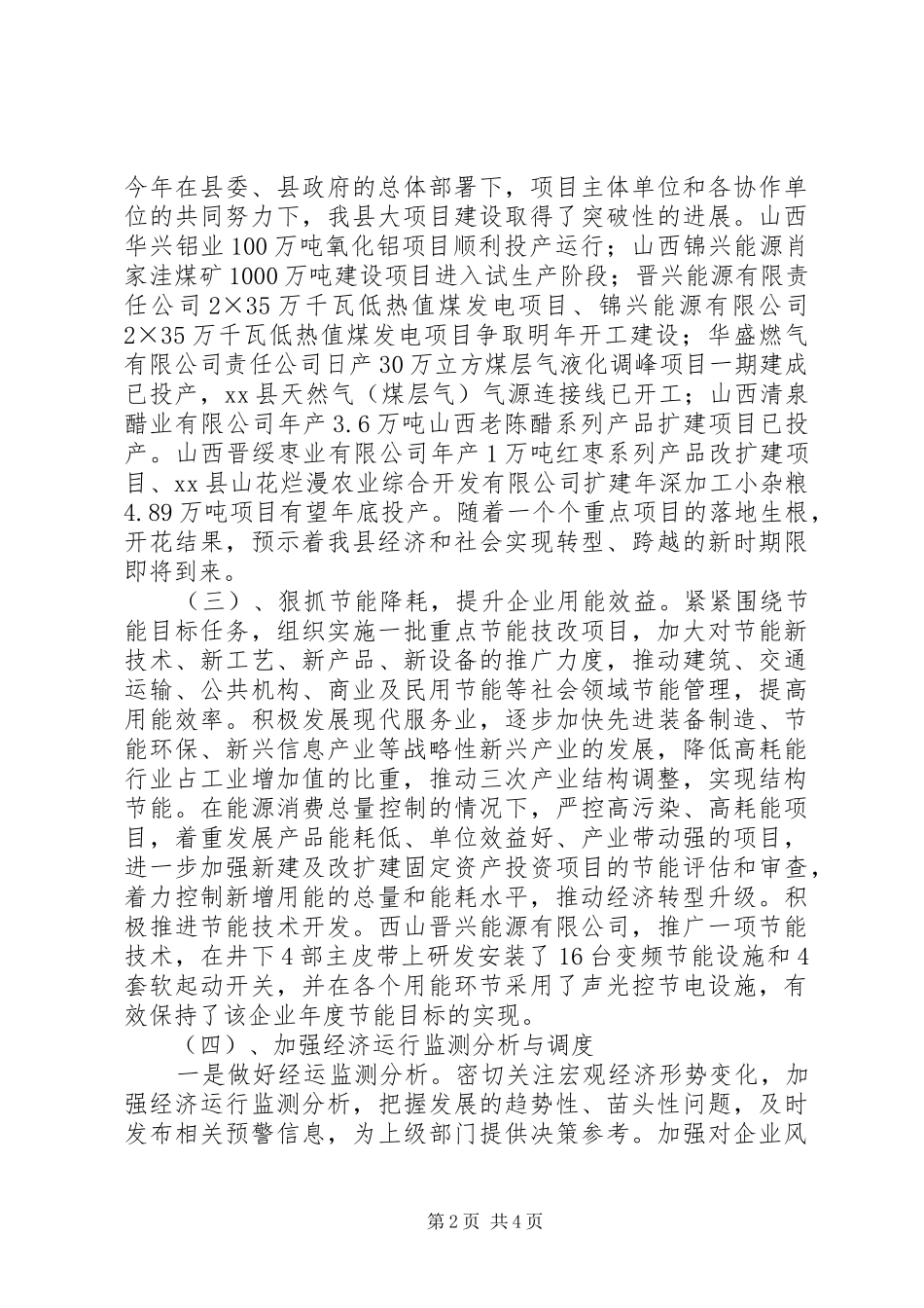 2024年县经信局工作总结及工作计划_第2页