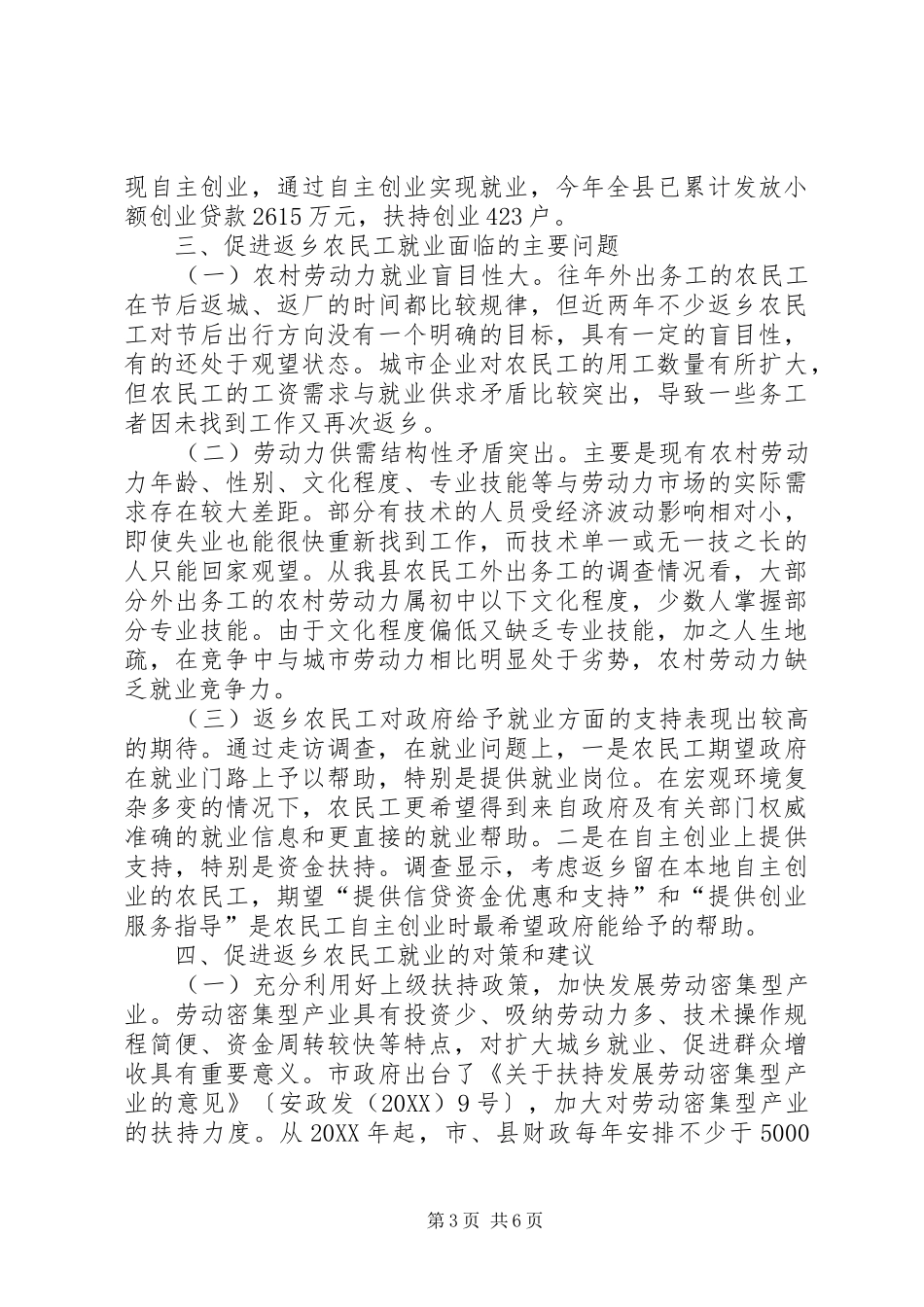 2024年返乡农民工就业情况调研报告_第3页