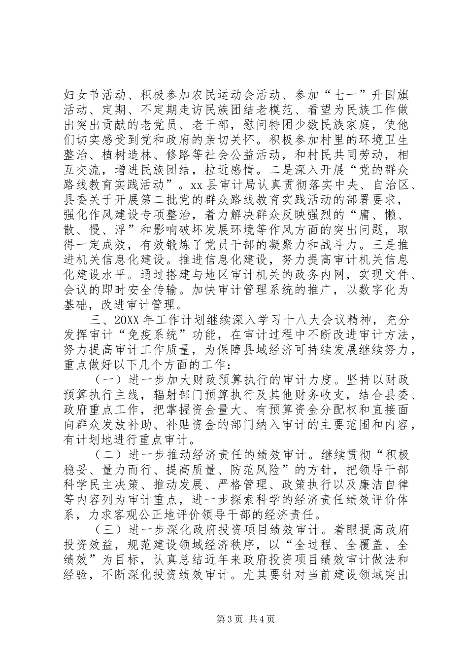 2024年县审计局工作总结及工作要点_第3页