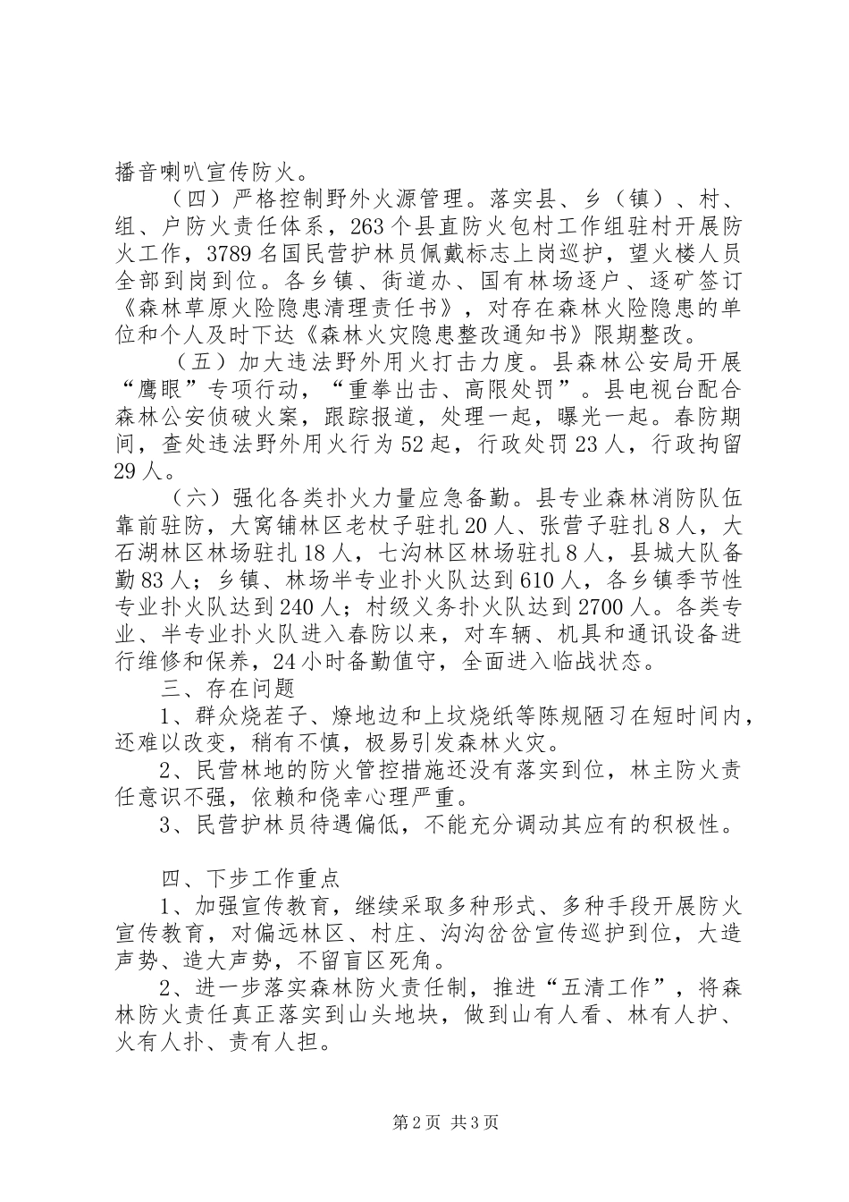 2024年防火办上半年森林草原防火工作经验总结_第2页