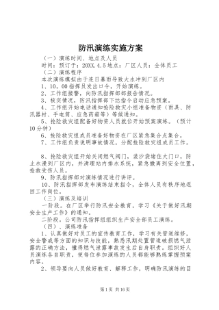 2024年防汛演练实施方案