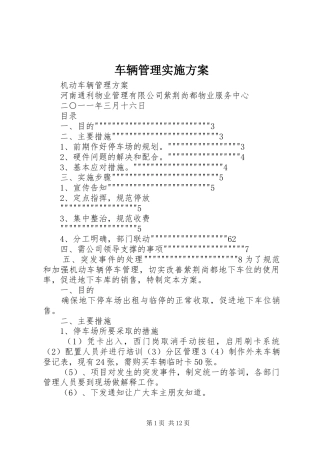 2024年车辆管理实施方案