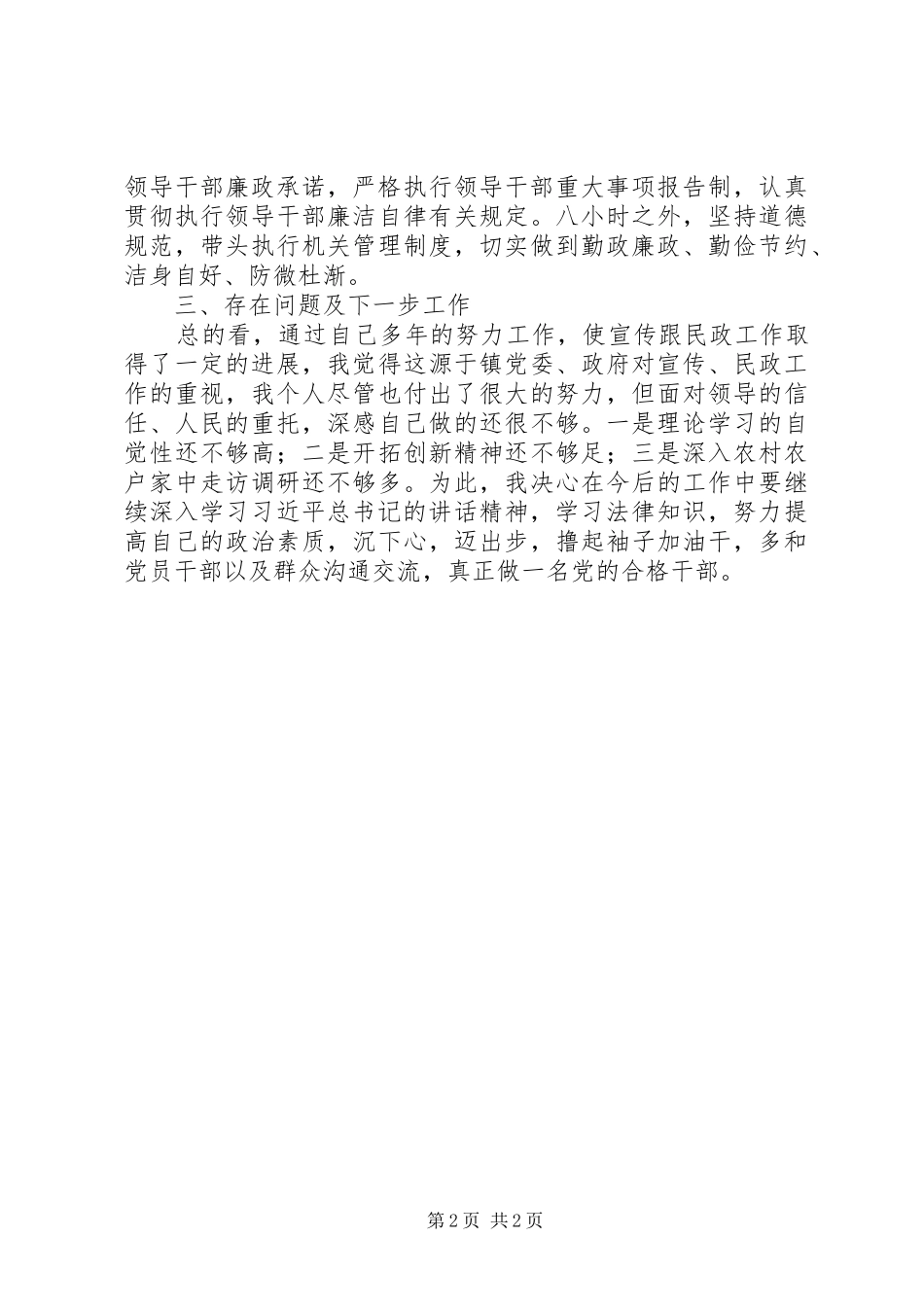 2024年宣传和民政工作个人总结_第2页