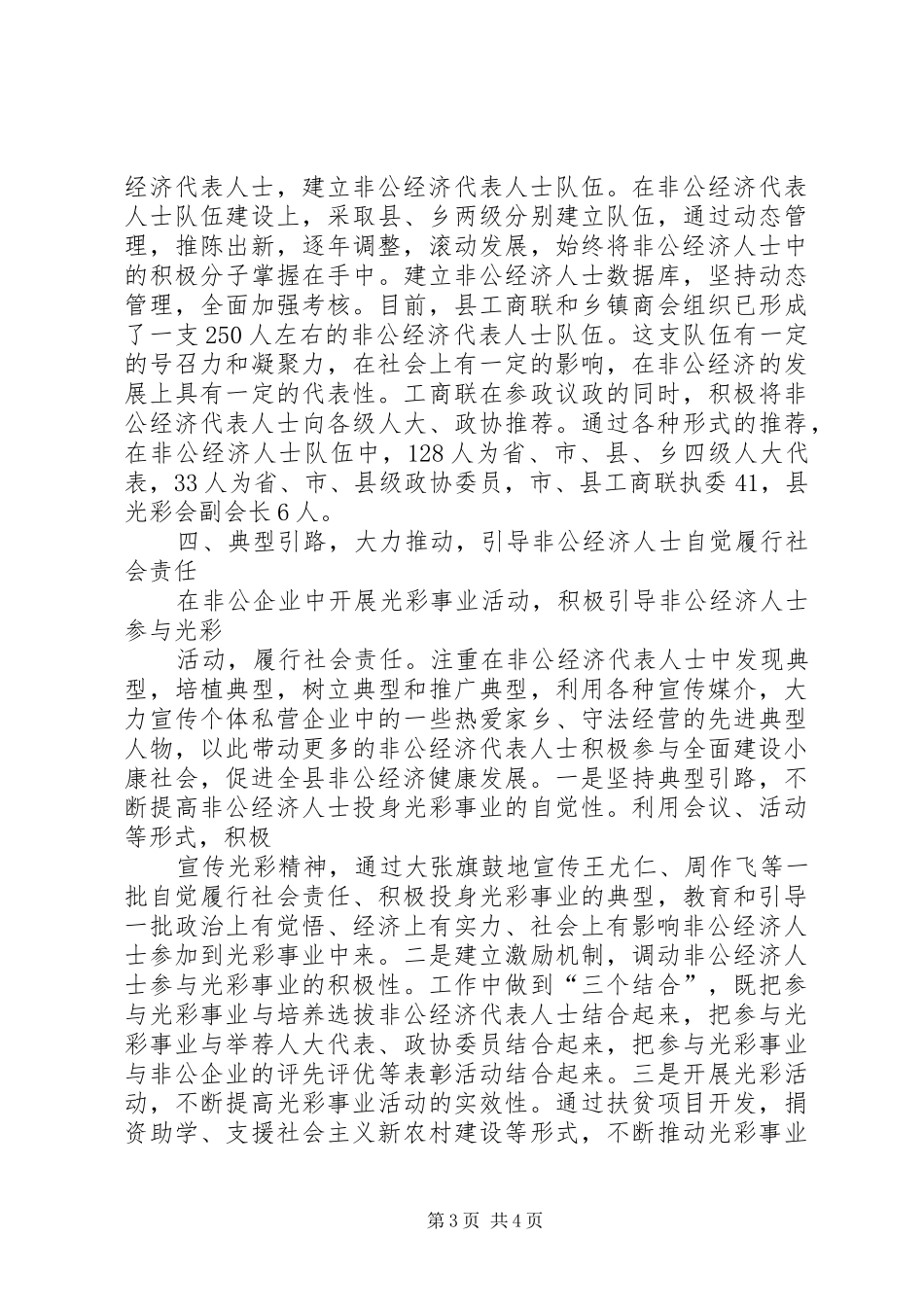 2024年非公经济人士思想政治工作工作总结_第3页
