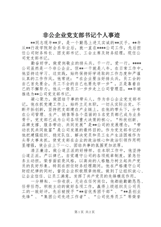 2024年非公企业党支部书记个人事迹