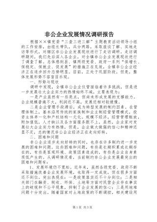 2024年非公企业发展情况调研报告