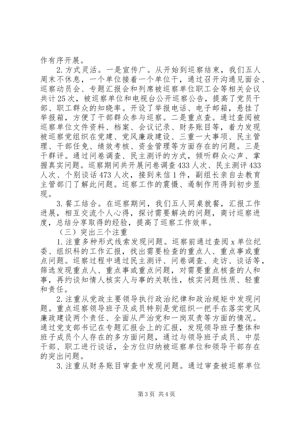 2024年巡察组巡察工作总结_第3页