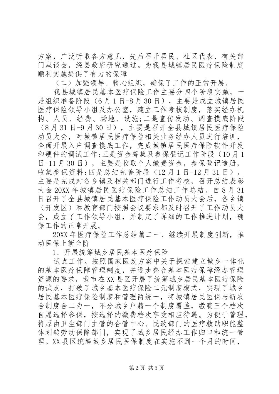 2024年医疗保险工作总结_第2页
