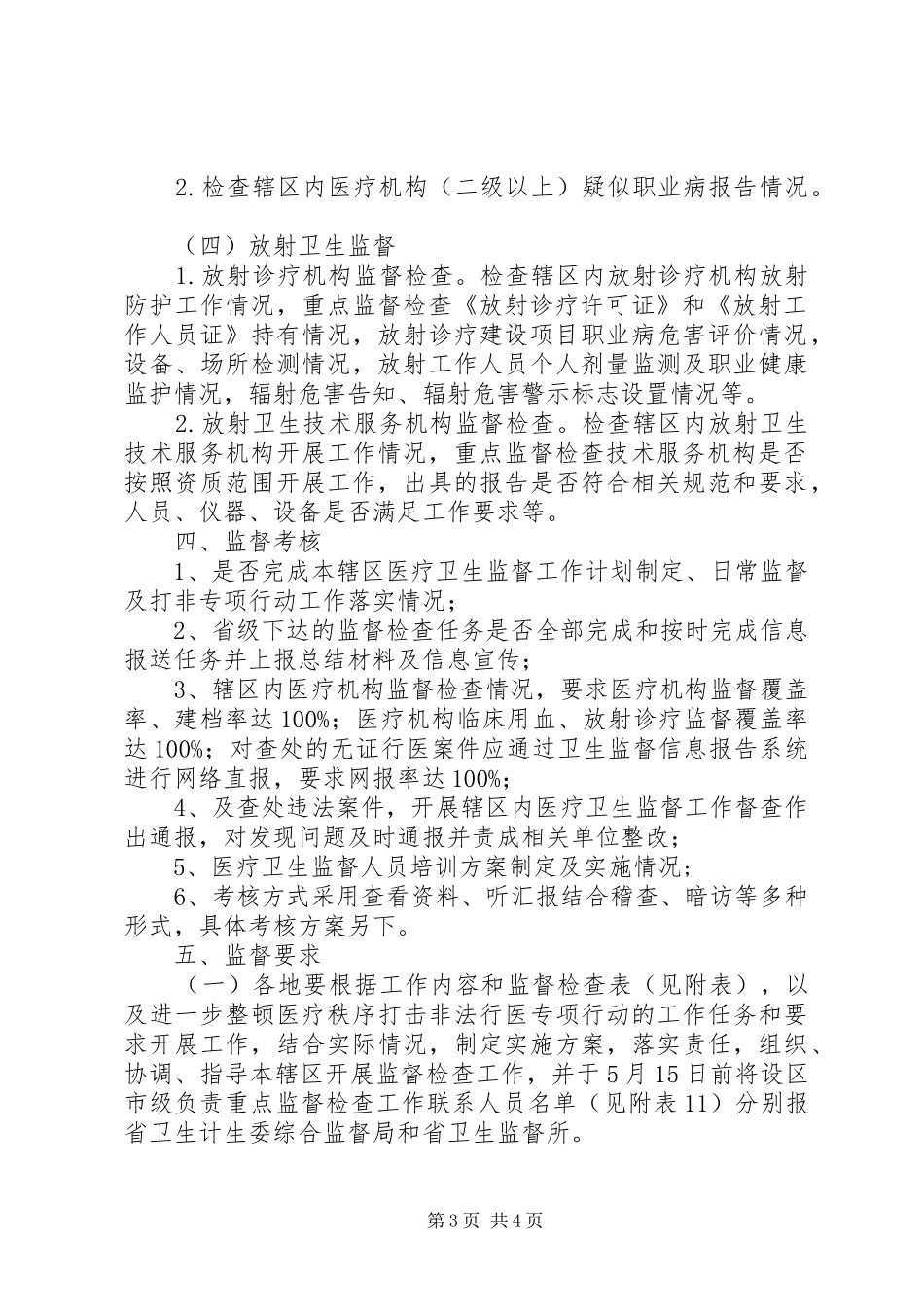 2024年医疗卫生监督检查工作计划_第3页