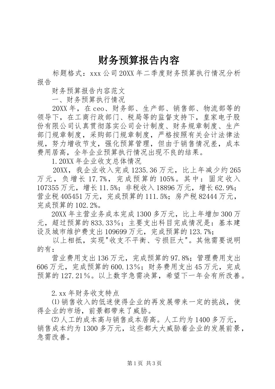 2024年财务预算报告内容_第1页
