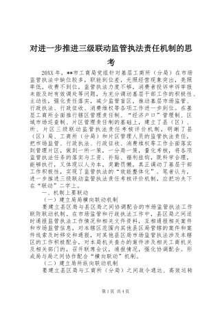 2024年对进一步推进三级联动监管执法责任机制的思考