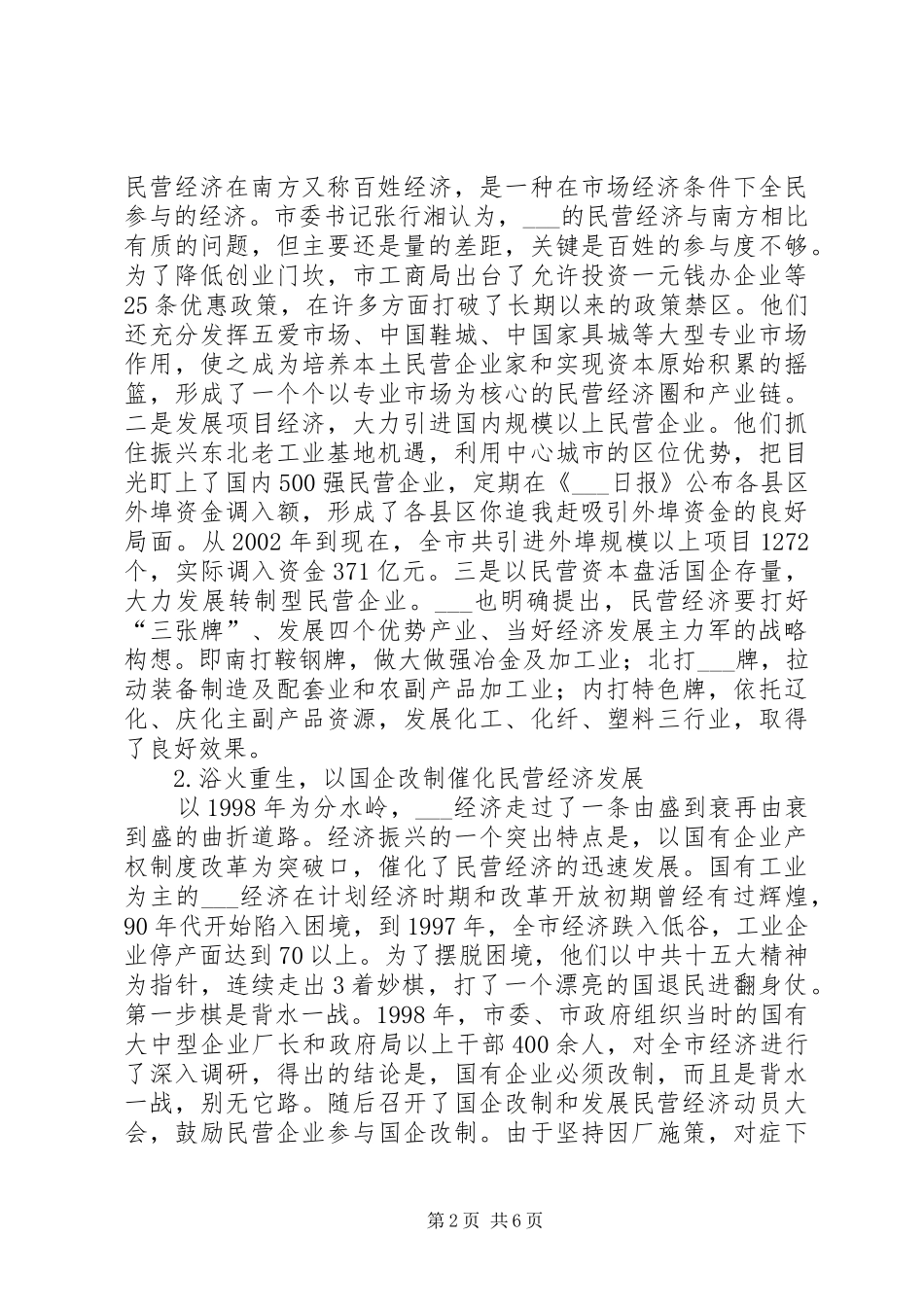 2024年对省中南部民营经济考察报告_第2页