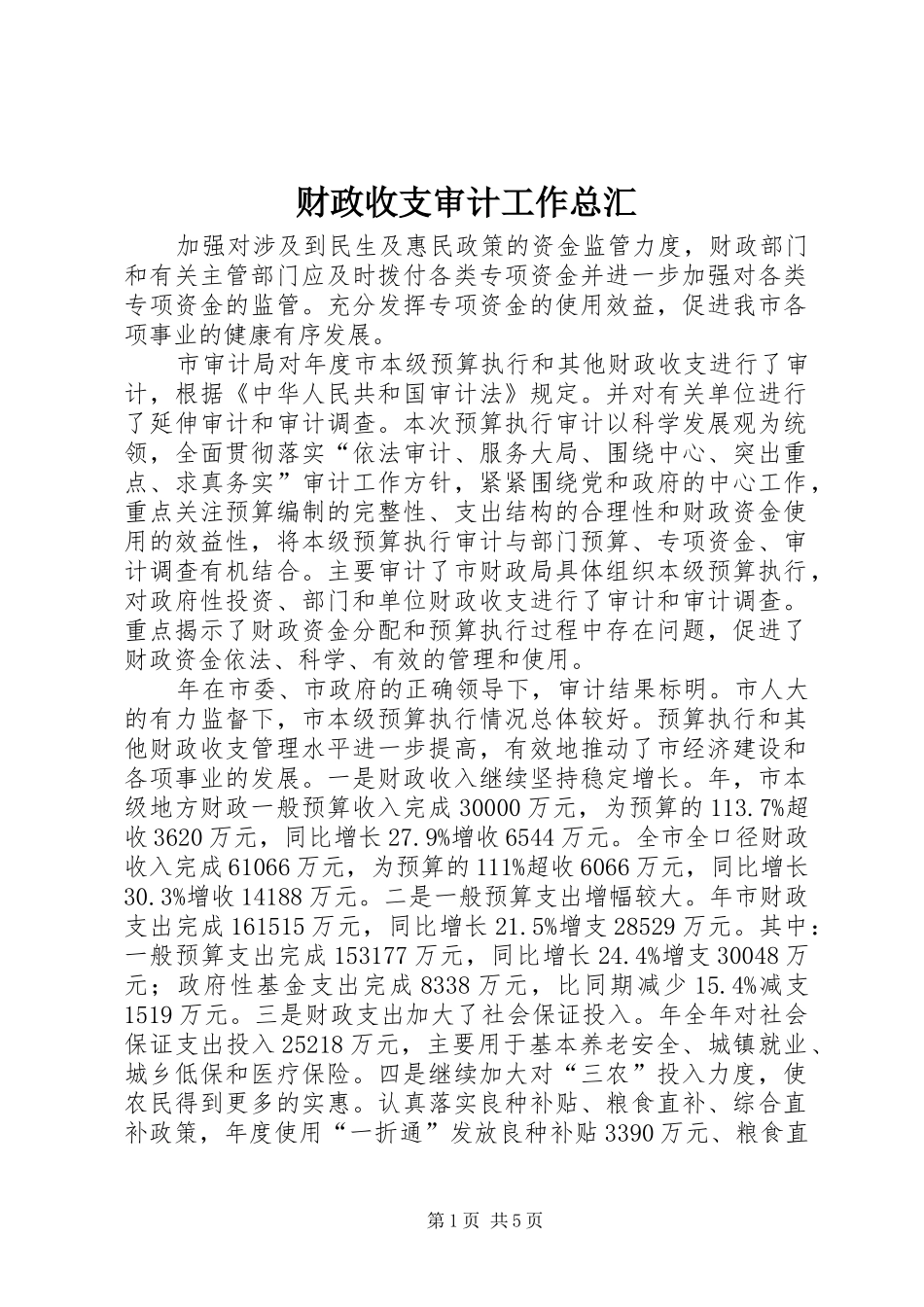 2024年财政收支审计工作总汇_第1页