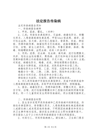 2024年法定报告传染病