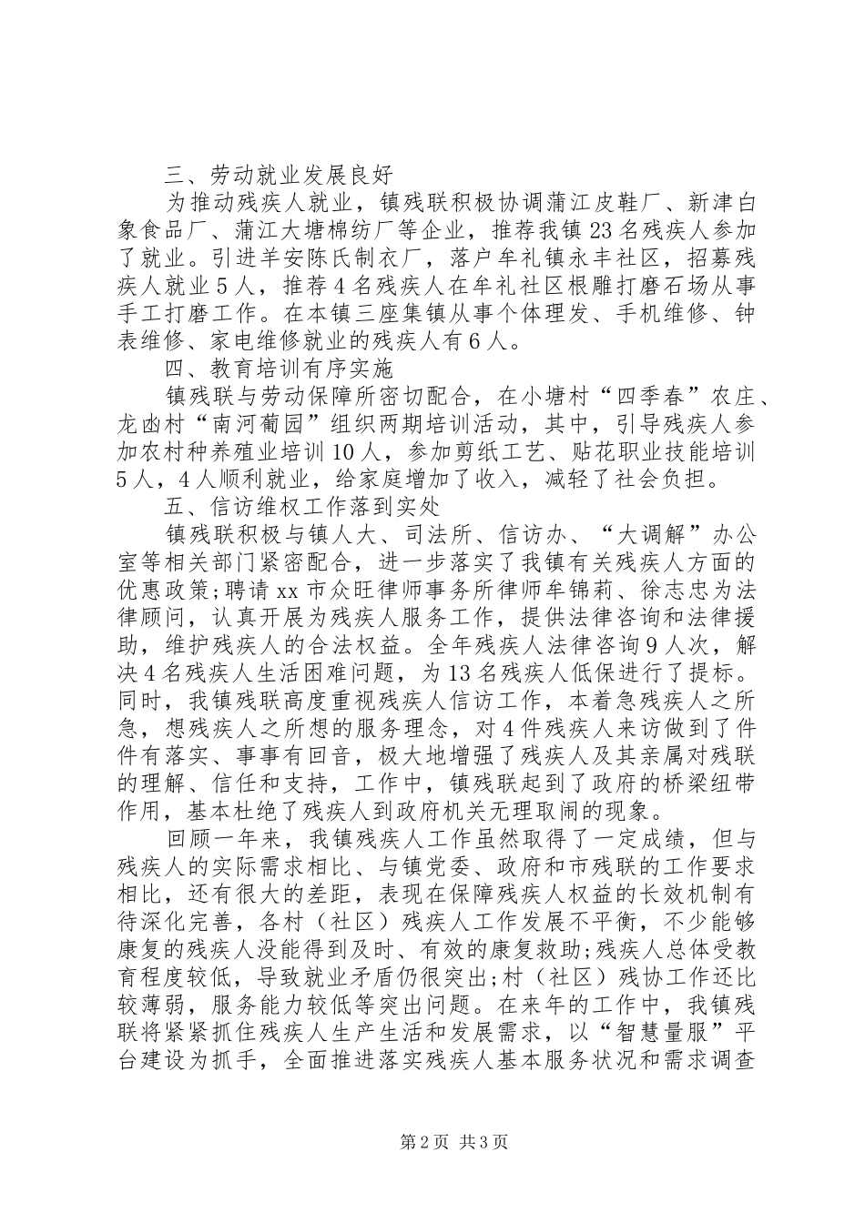 2024年残疾人联合会工作总结_第2页