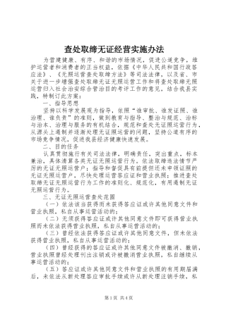 2024年查处取缔无证经营实施办法