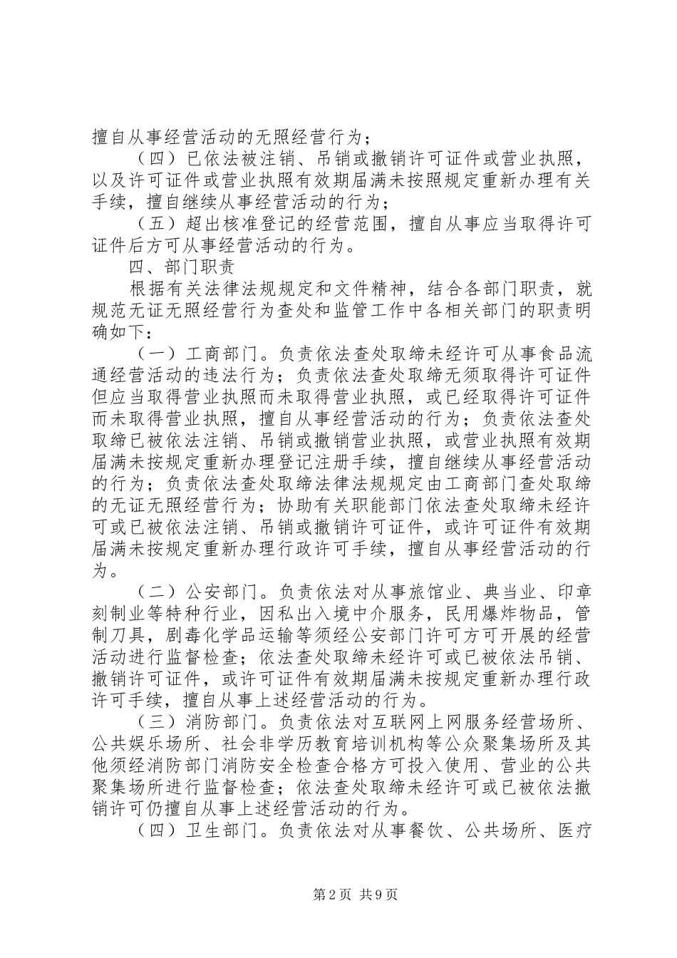 2024年查处违法经营行为和监管意见_第2页