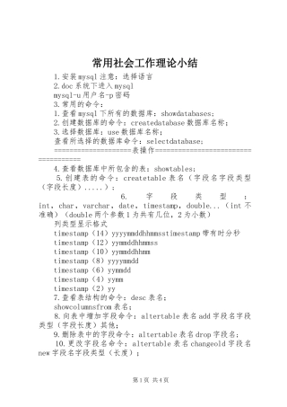 2024年常用社会工作理论小结