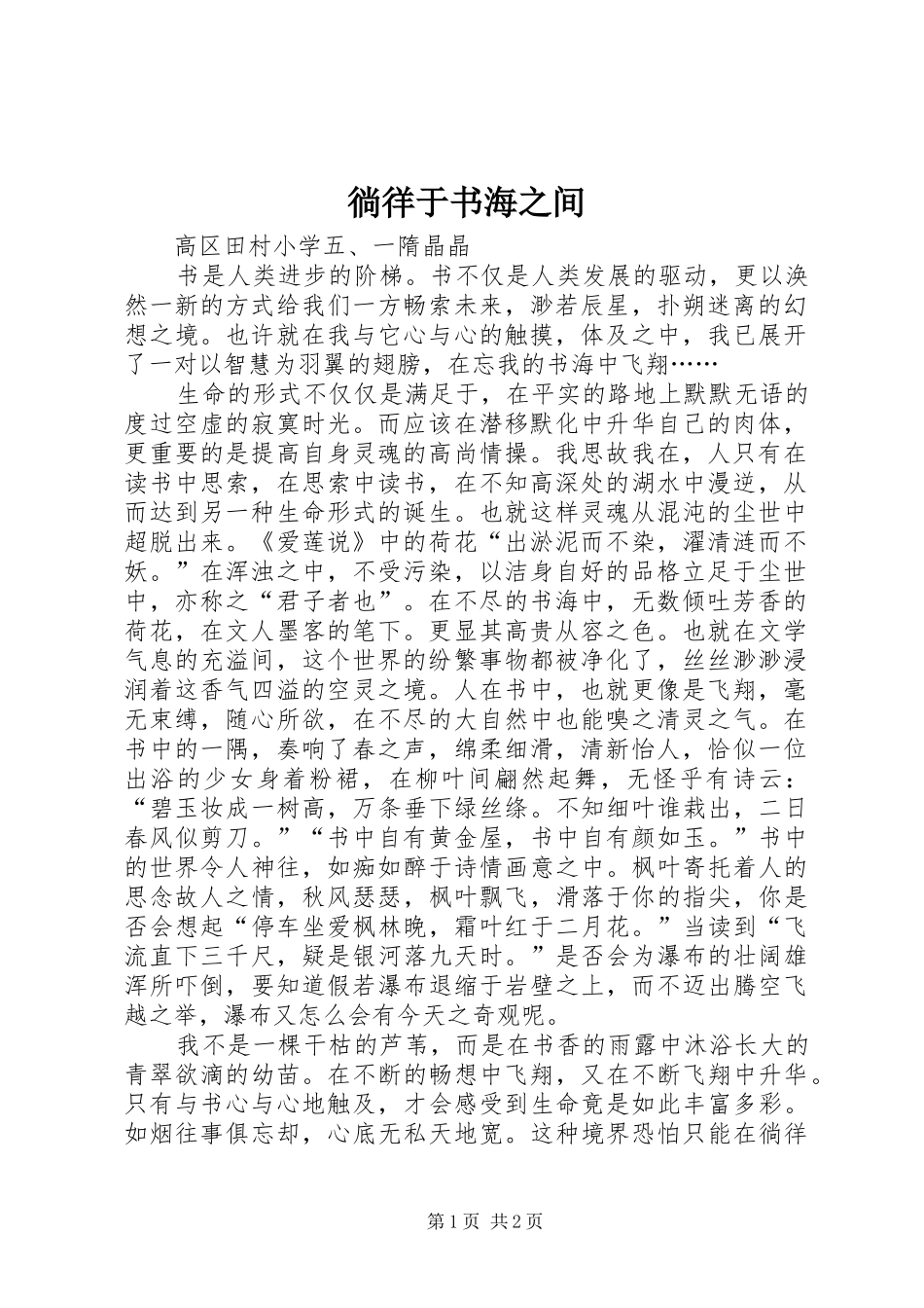 2024年徜徉于书海之间_第1页