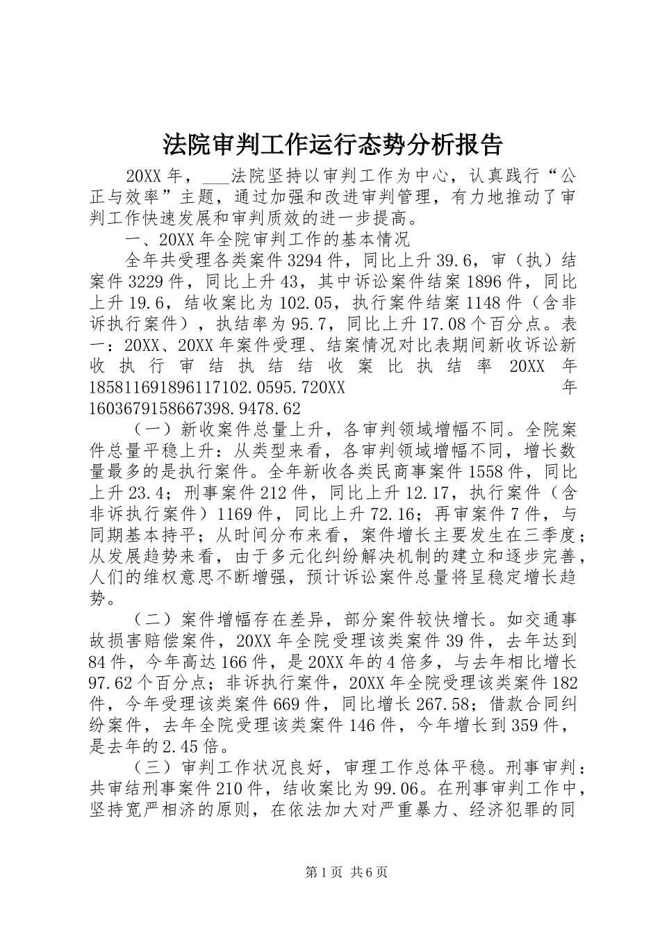 2024年法院审判工作运行态势分析报告_第1页