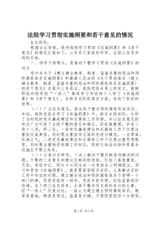 2024年法院学习贯彻实施纲要和若干意见的情况
