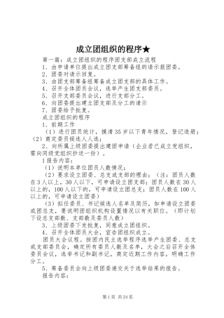 2024年成立团组织的程序