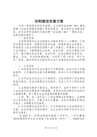 2024年法制建设实施方案