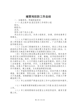 2024年城管局狂防工作总结