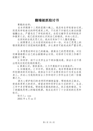 2024年翻墙被抓检讨书