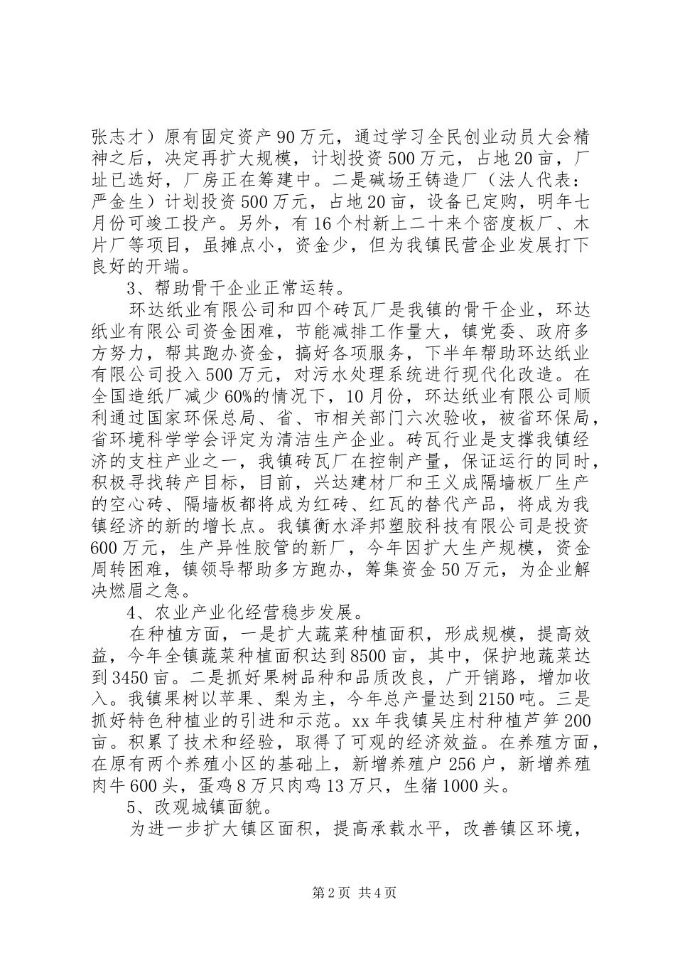 2024年城镇年终工作总结与计划_第2页