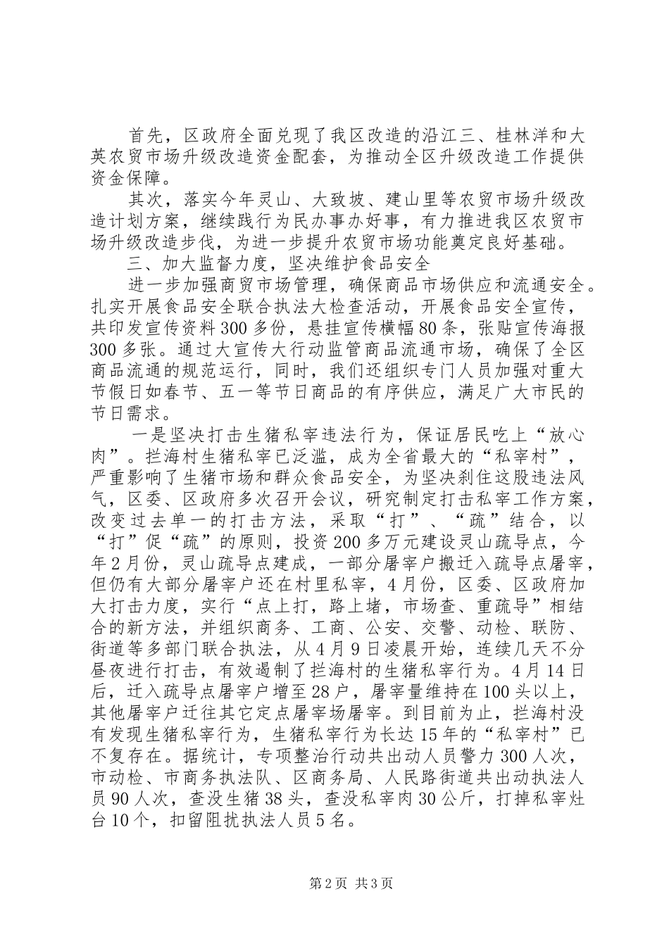 2024年城镇商务局年度工作总结_第2页