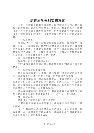 2024年房管局学分制实施方案