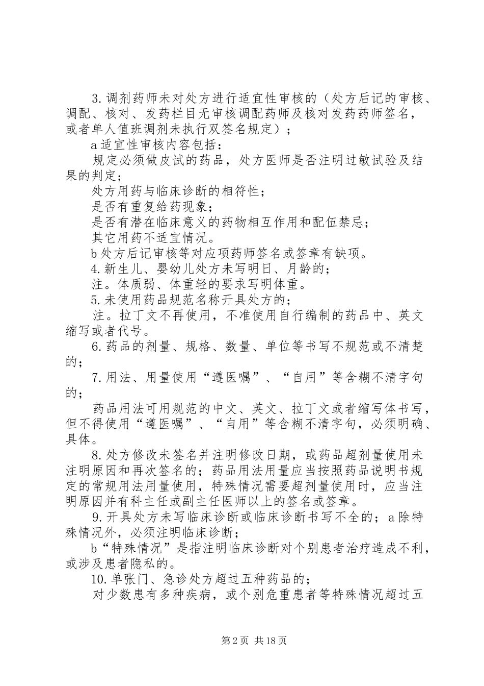 2024年处方点评标准及细则_第2页