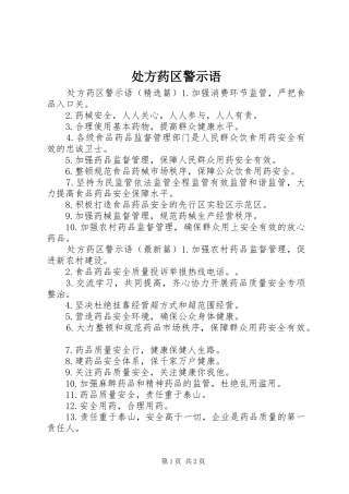 2024年处方药区警示语