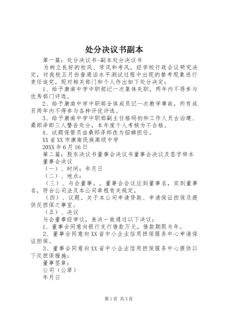 2024年处分决议书副本