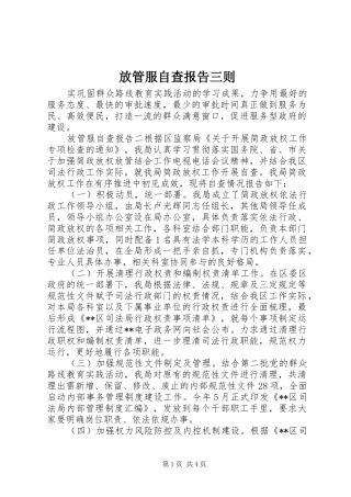 2024年放管服自查报告三则