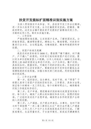 2024年扶贫开发提标扩面精准识别实施方案