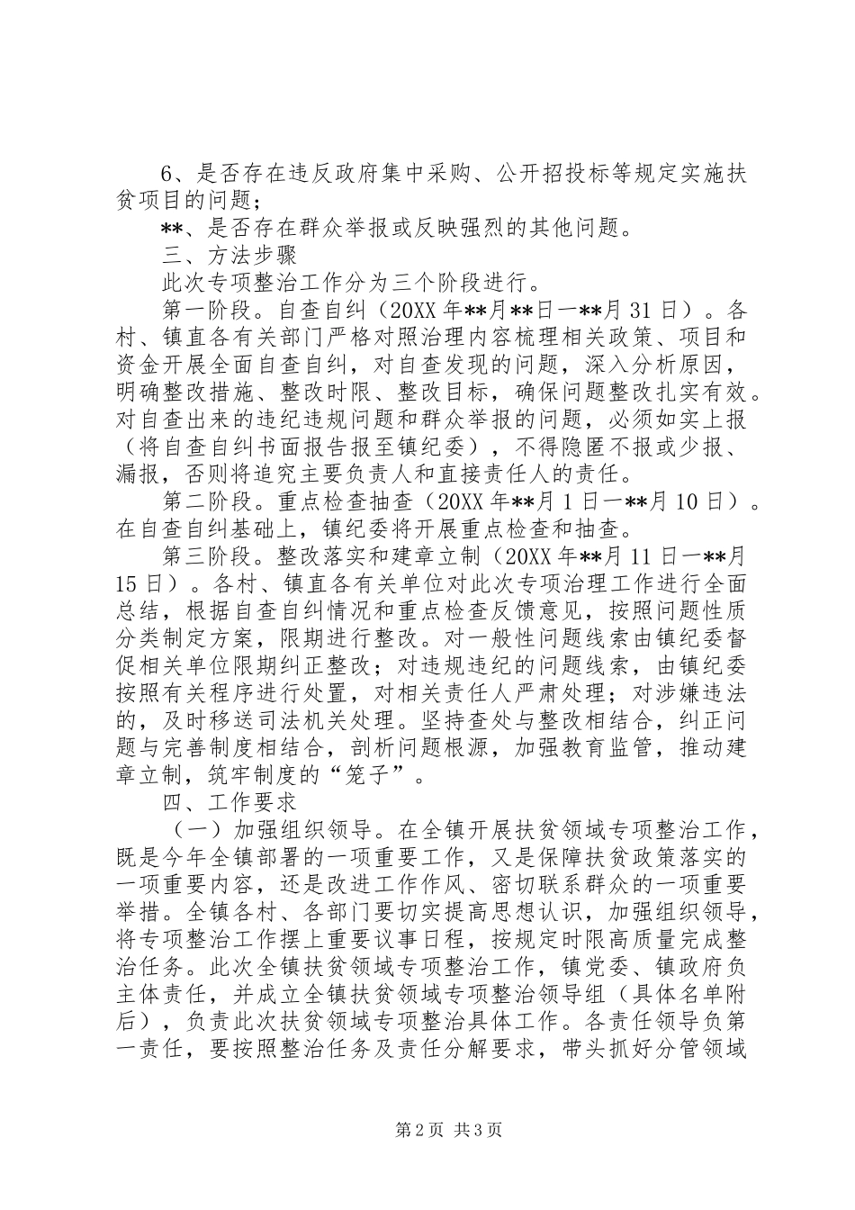 2024年扶贫领域专项整治工作实施方案_第2页