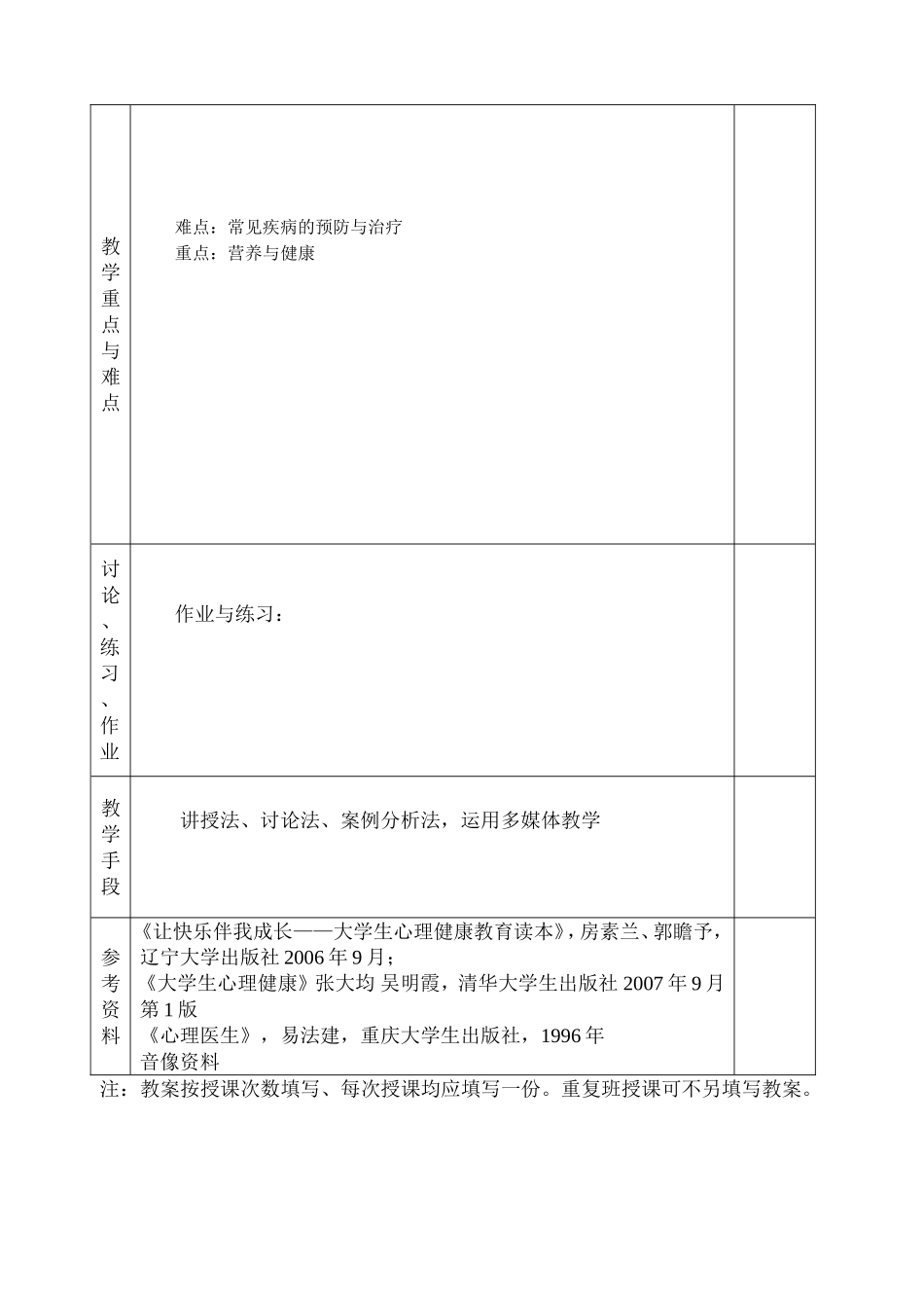大学生心理健康课教案_第2页