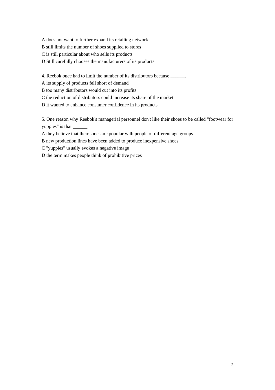 大学专四阅读理解练习_第2页