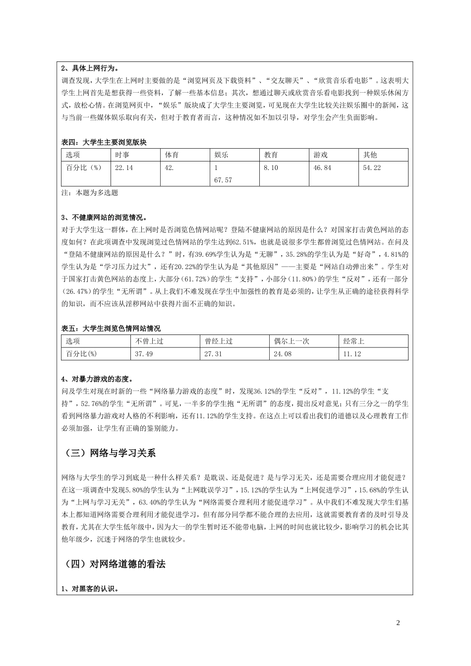 大学生上网情况社会实践调查表_第3页