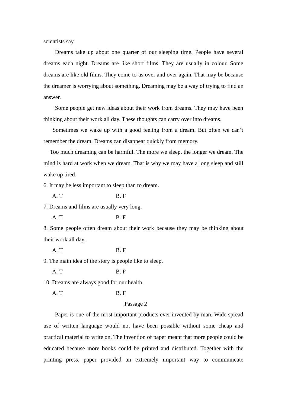 大学英语B统考仿真模拟题六(2012网考)_第2页